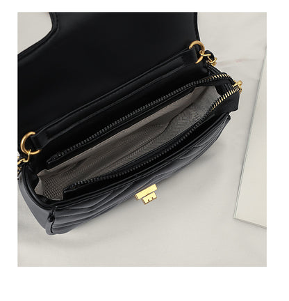 Ladies bag genuine leather chain shoulder bag square bag luxury simple fashion shoulder bag. pochette