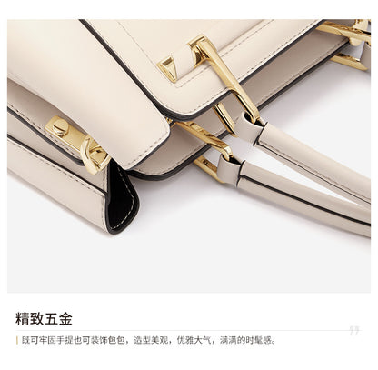 Women's bag Genuine leather handbag Large capacity fashion Simple temperament shoulder bag that goes with anything Commuting handbag.bag