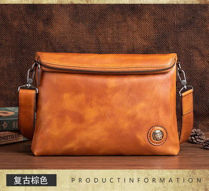 Men's shoulder bag Genuine cowhide leather business crossbody bag for men 