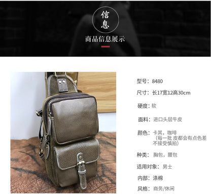 Men's Bust Bag Korean Fashion Casual Waist Pouch Men's Crossbody Shoulder Bag 