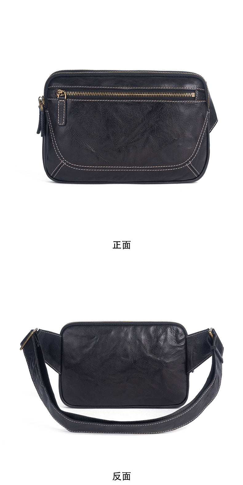 Men's Shoulder Bag Genuine Cowhide Leather Retro Crossbody Bag for Men 