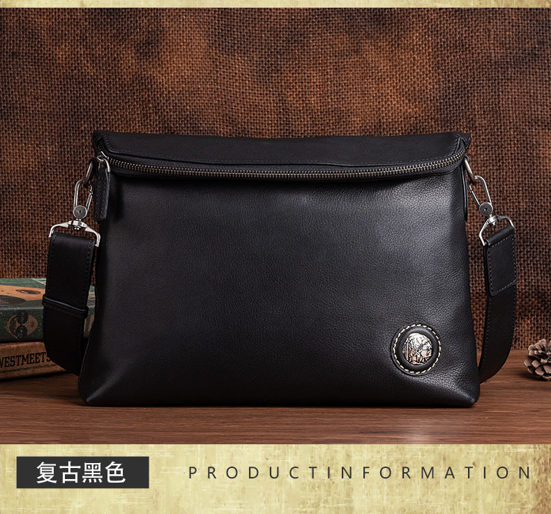 Men's shoulder bag Genuine cowhide leather business crossbody bag for men 