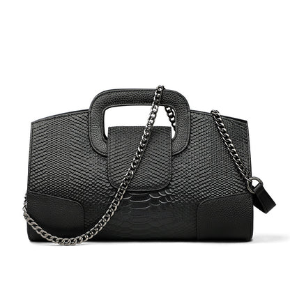 Women's bag Cowhide handbag Crossbody bag Large capacity crocodile pattern chain bag Luxury shoulder bag Handbag. Bag