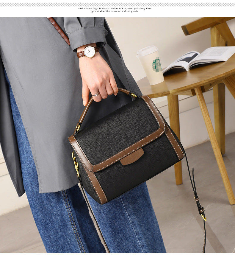 Genuine leather women's bag handbag fashion luxury shoulder bag that goes with anything. Pochette