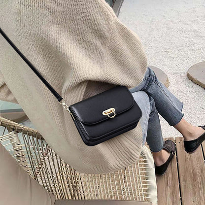 Women's Bag Genuine Leather Retro Luxury Texture Underarm Bag Cowhide Square Bag Simple Commuting Shoulder Bag.Pochette