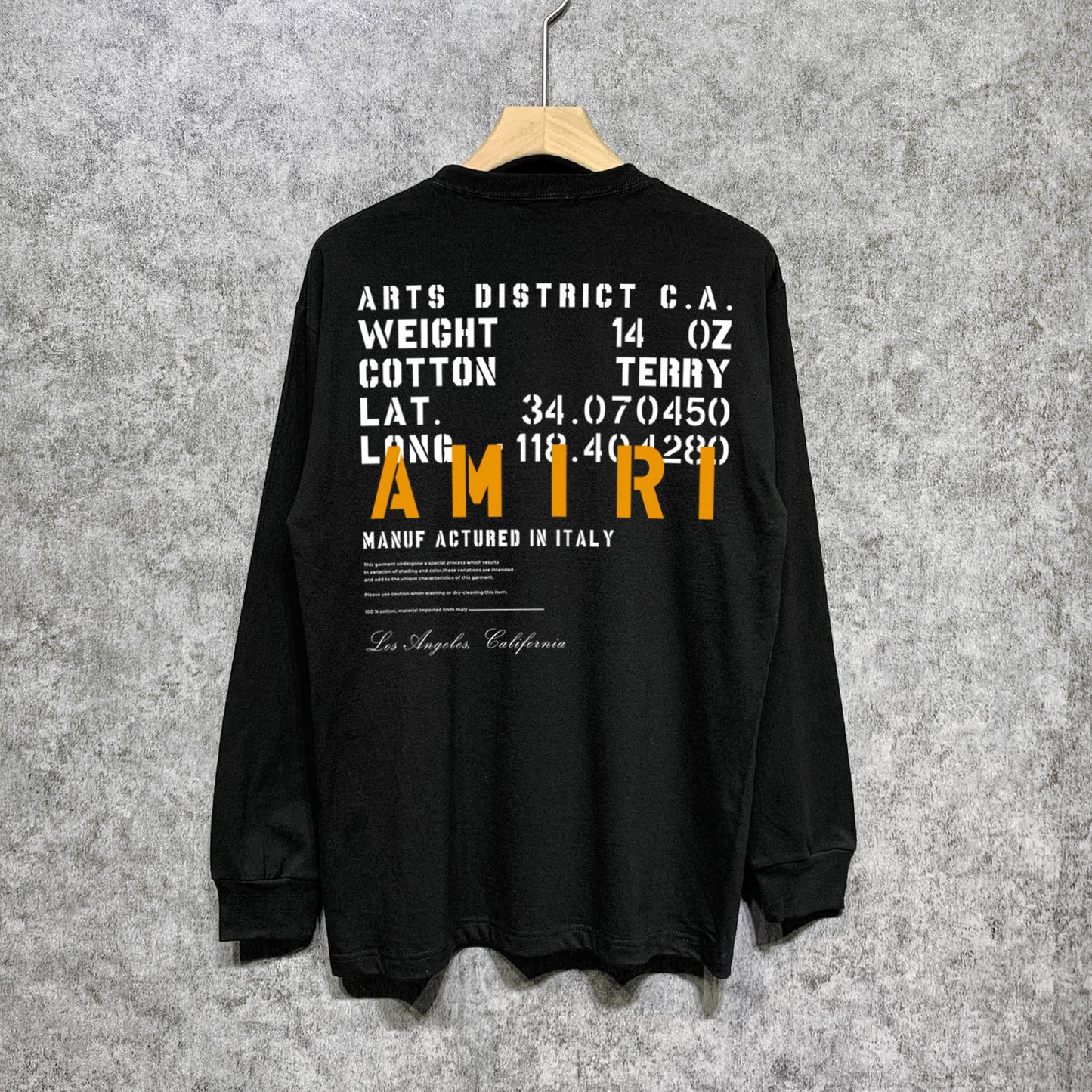 AMIRIファッション長袖男性Tシャツ おしゃれクールカジュアル 上着 SY1197