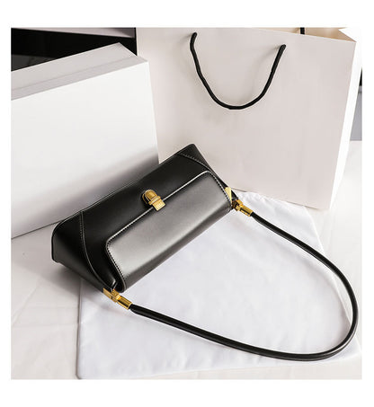 Women's Bag Fashion Cowhide Armpit Bag Clutch Bag Elegant Temperament Shoulder Bag.Pochette