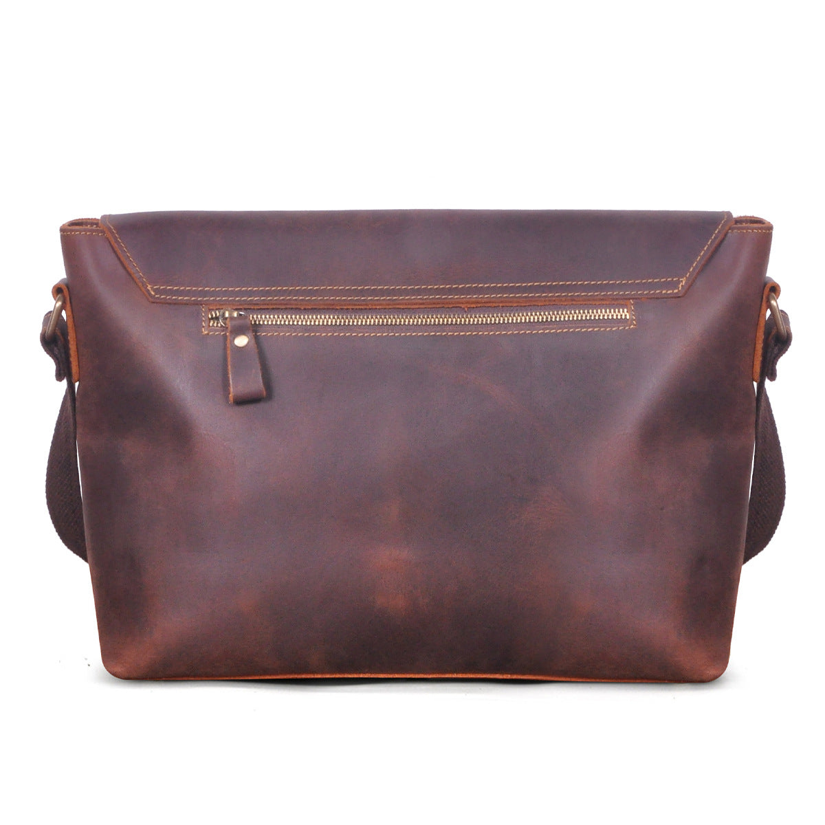 Men's Crossbody Bag Cowhide Genuine Leather Retro Men's Shoulder Bag 