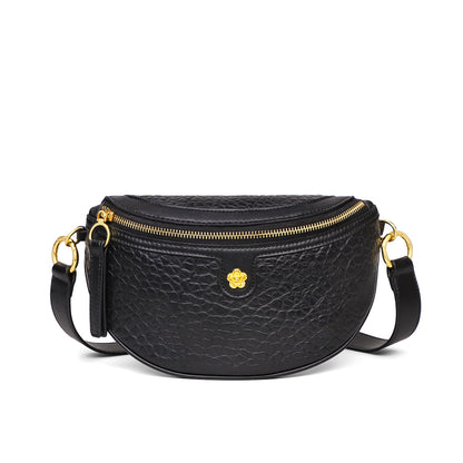 Genuine leather women's bag Crossbody bag that goes with anything Body bag Simple fashion Saddle bag Shoulder bag. Pochette