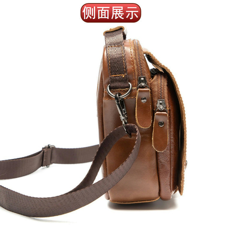 Men's Shoulder Bag Business Cowhide Handbag Outdoor Sports Fashion Crossbody Bag for Men 