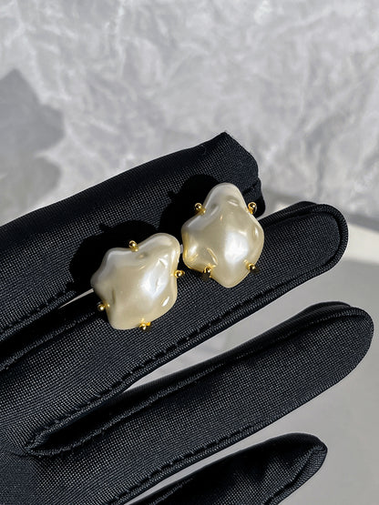 CE Irregular Baroque Pearl Earrings Women's Luxury Earrings Luxurious Retro Temperament Earrings