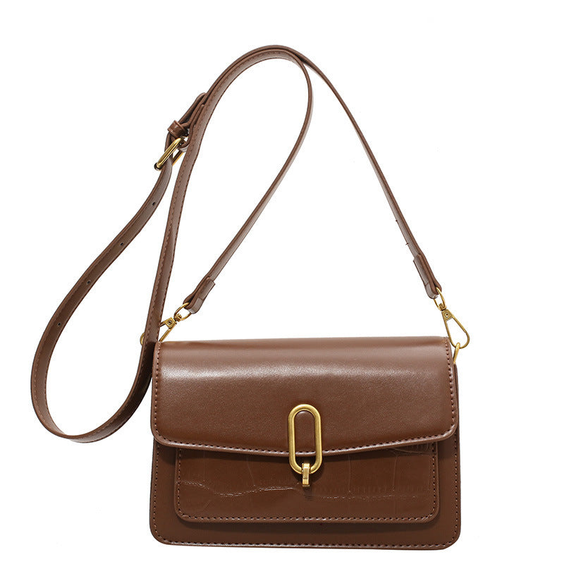 Women's bag Cowhide crossbody bag Square bag that goes with anything Fashion simple shoulder bag. Pochette