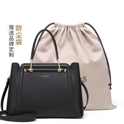 Women's bag Genuine leather handbag Large capacity fashion Simple temperament shoulder bag that goes with anything Commuting handbag.bag