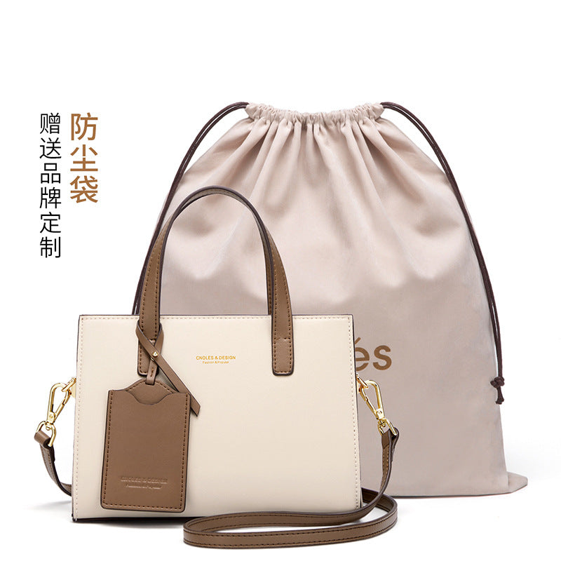 Women's bag shoulder bag large capacity handbag genuine leather high quality bag retro commuting handbag.bag