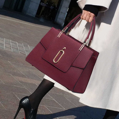 Women's bag Genuine leather handbag Large capacity leather tote bag Temperament shoulder bag Commuting Handbag that goes with anything. Bag