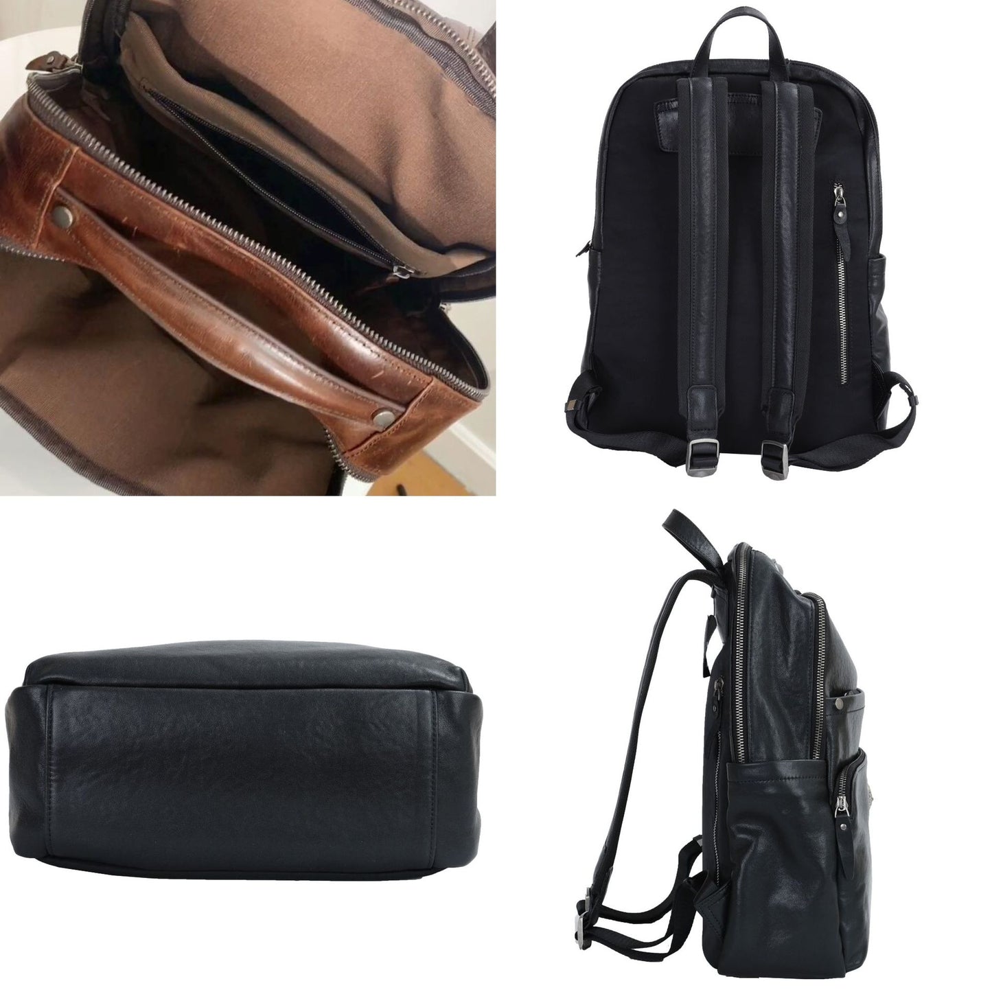 Men's backpack cowhide genuine leather fashion business trip business men's computer bag 