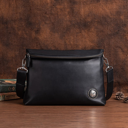 Men's shoulder bag Genuine cowhide leather business crossbody bag for men 