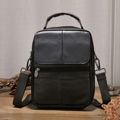 Men's Shoulder Bag Cowhide Large Capacity Casual Business Bag Fashion Handbag Men's Crossbody Bag 