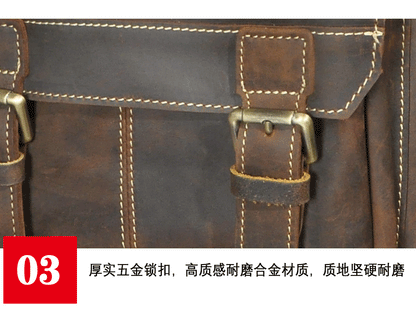 Men's backpack cowhide genuine leather retro outdoor casual male travel bag 