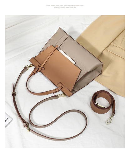 Genuine leather bag fashion large capacity crossbody bag ladies bag handbag simple elegant shoulder bag. pochette