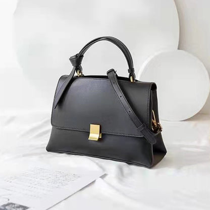 Women's handbag Genuine leather commuting crossbody bag Luxury fashion Cowhide shoulder bag that goes with anything. Pochette