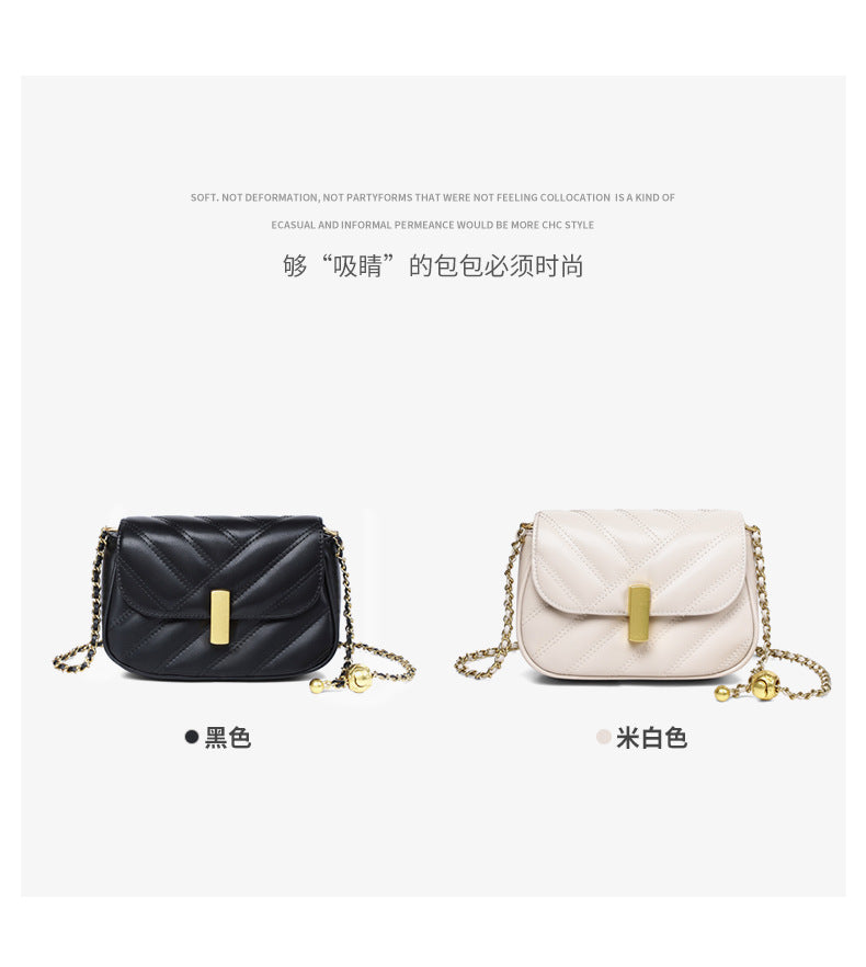 Women's Bag Chain Bag Crossbody Bag Genuine Leather Underarm Bag Trumpet Square Bag Shoulder Bag.Pochette