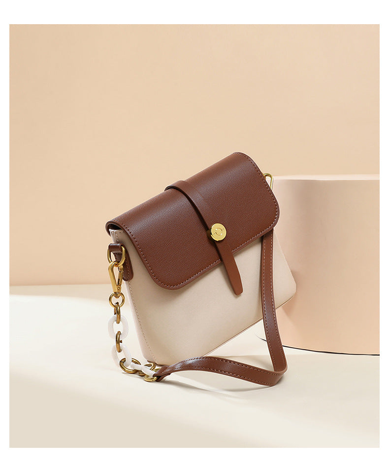 Women's Bag Crossbody Bag Bucket Bag Genuine Leather Luxury Commuter Pouch Bag Elegant Retro Shoulder Bag.Pochette