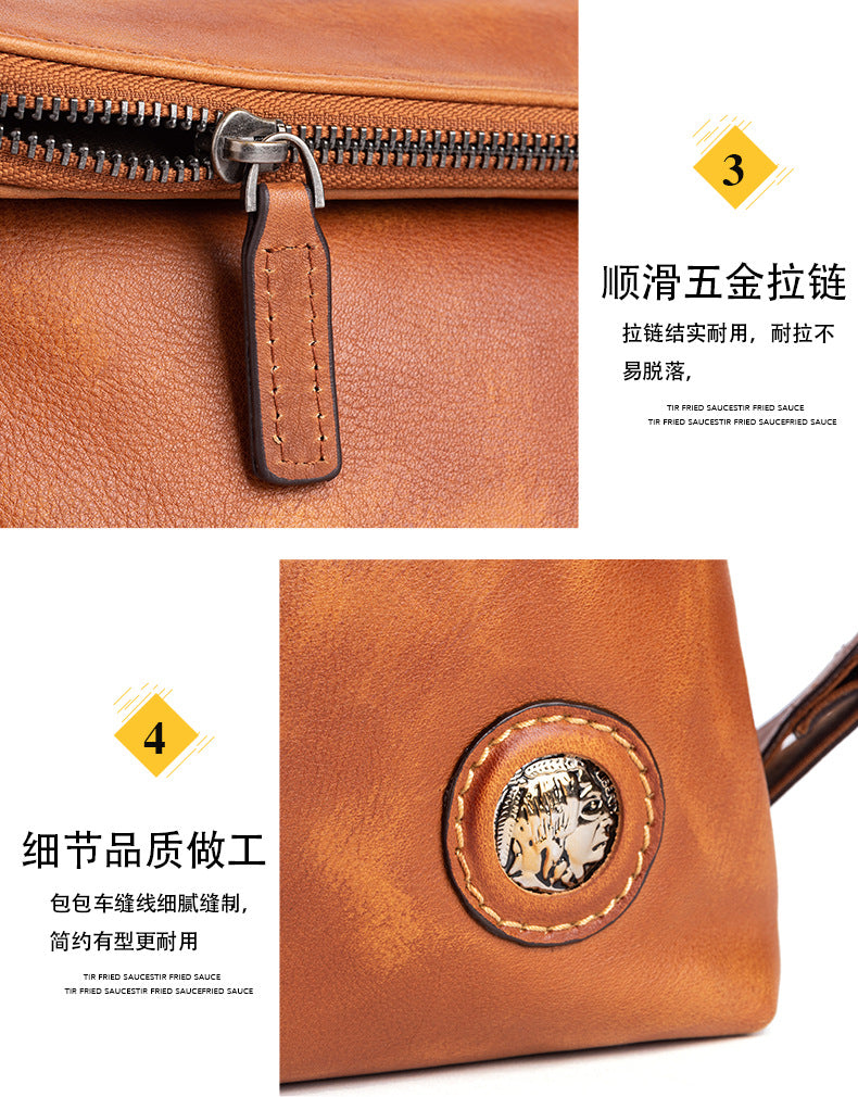 Men's shoulder bag Genuine cowhide leather business crossbody bag for men 