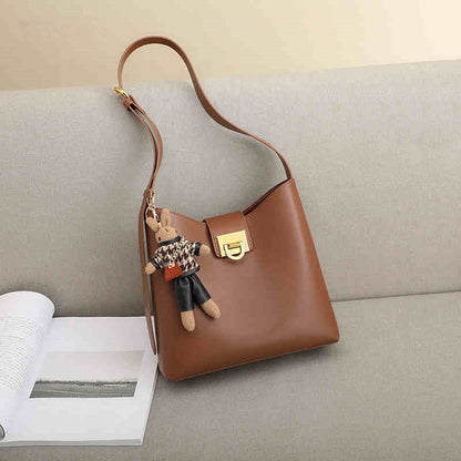 Genuine leather women's bag French mini bucket bag Fashion Crossbody bag Shoulder bag that goes with anything. Pochette