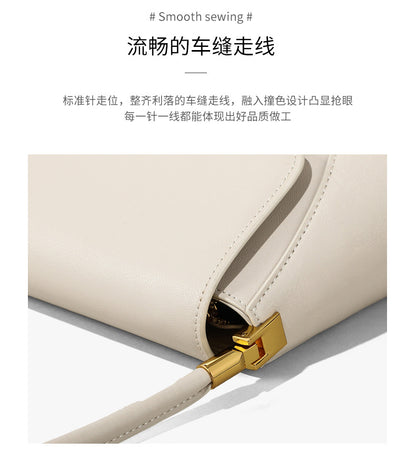 Women's fashion bag Genuine leather women's bag Underarm clutch bag Shoulder bag that matches any temperament.Pochette