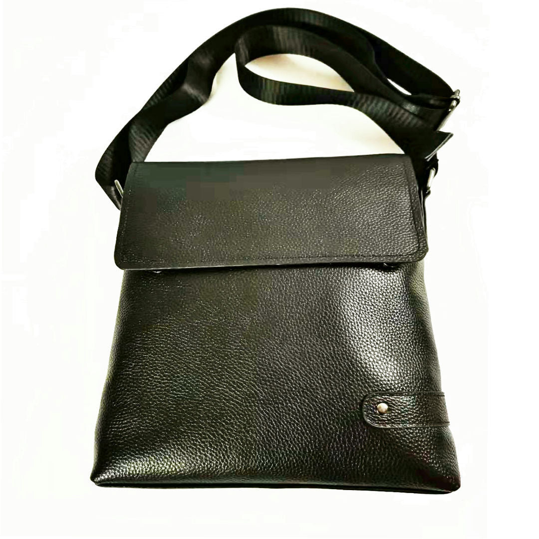 Men's Shoulder Bag Genuine Cowhide Leather Korean Fashion Business Casual Crossbody Bag for Men 