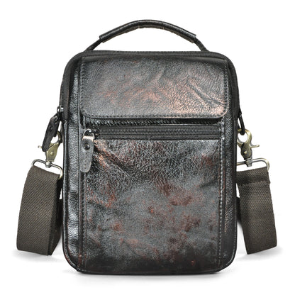 Men's Shoulder Bag Cowhide Genuine Leather Retro Travel Outdoor Crossbody Bag for Men 