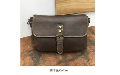 Men's Shoulder Bag Cowhide Casual Fashion Bust Bag Mobile Phone Bag Crossbody Bag Messenger Bag for Men 