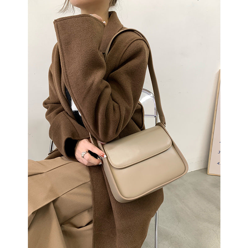 Genuine leather crossbody bag Women's bag Underarm bag Trends Goes with anything Shoulder bag.Pochette