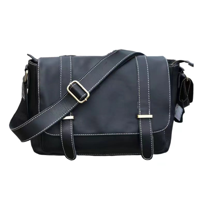 Men's Shoulder Bag Luxury Fashion Genuine Cowhide Leather Business Casual Messenger Bag Crossbody Bag for Men 