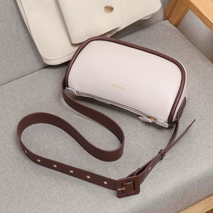 Women's bag Genuine leather crossbody bag Broadband Casual Fashion shoulder bag that goes with anything. Pochette