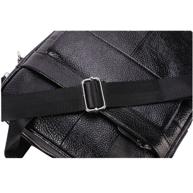 Men's Shoulder Bag Genuine Cowhide Leather Fashion Casual Business Men's Crossbody Bag Handbag 