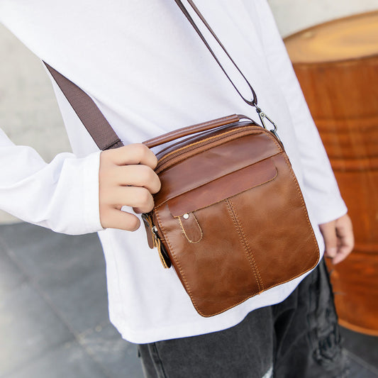 Men's Shoulder Bags Cowhide Business Handbags Outdoor Sports Fashion Crossbody Bags for Men 