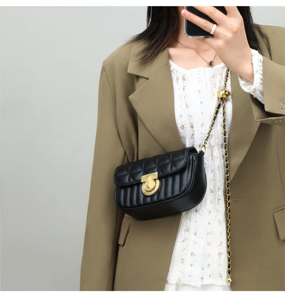 Women's bag Crossbody bag Chain bag Luxurious genuine leather armpit bag Square bag Shoulder bag.Pochette