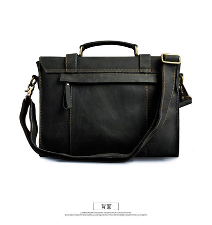 Men's handbag genuine cowhide leather business briefcase men's computer bag 