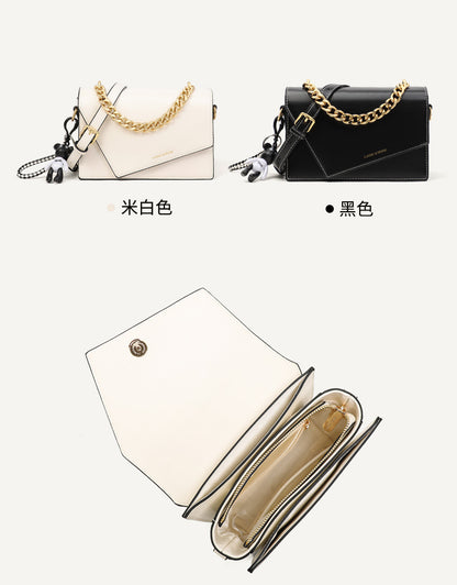 Women Bag Genuine Leather Simple Crossbody Bag Chain Bag Handbag Square Bag Fashion Shoulder Bag.Pochette