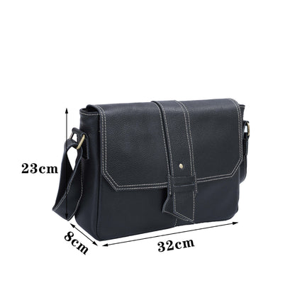 Men's Shoulder Bag Cowhide Retro Men's Crossbody Bag Messenger Bag 