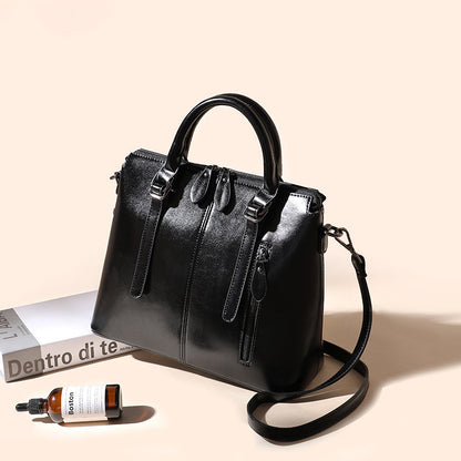 Ladies handbag fashion trend cowhide commuter office lady shoulder bag elegant handbag.bag