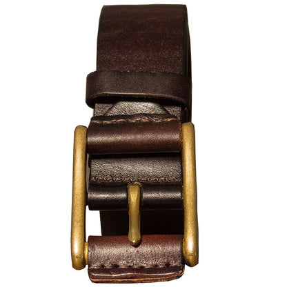 Men's Belt Handmade Cowhide Genuine Leather Copper Needle Buckle Casual Fashion Men's Belt 