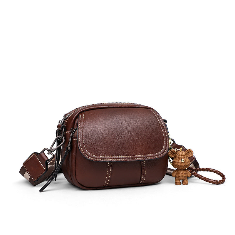 Women's bag Crossbody bag Underarm bag Luxury genuine leather Simple Retro Shoulder bag that goes with anything.Pochette