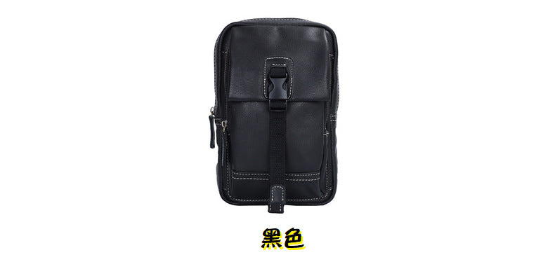 Men's bust bag genuine cowhide leather fashion multifunctional shoulder bag waist pouch crossbody bag for men 