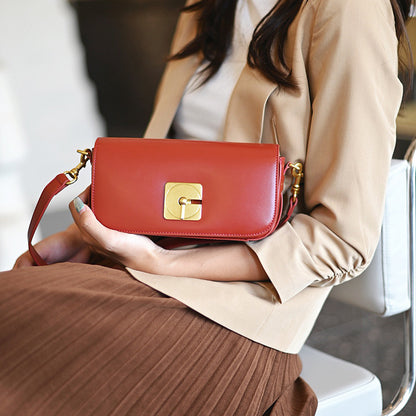 Ladies Underarm Bag Women Luxury Genuine Leather Pouch Bag Fashion Shoulder Bag.Pochette