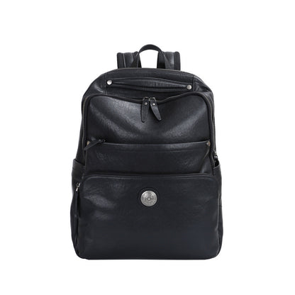 Men's backpack cowhide genuine leather fashion business trip business men's computer bag 