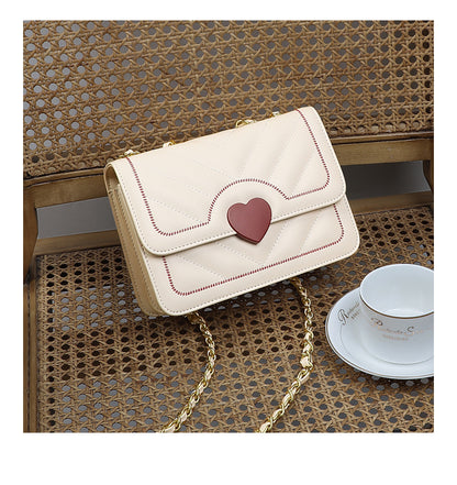 Ladies' fashionable one-shoulder crossbody chain bag luxury square bag genuine leather shoulder bag. Pochette