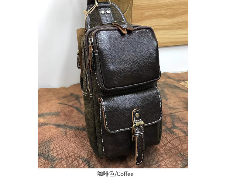 Men's Bust Bag Korean Fashion Casual Waist Pouch Men's Crossbody Shoulder Bag 